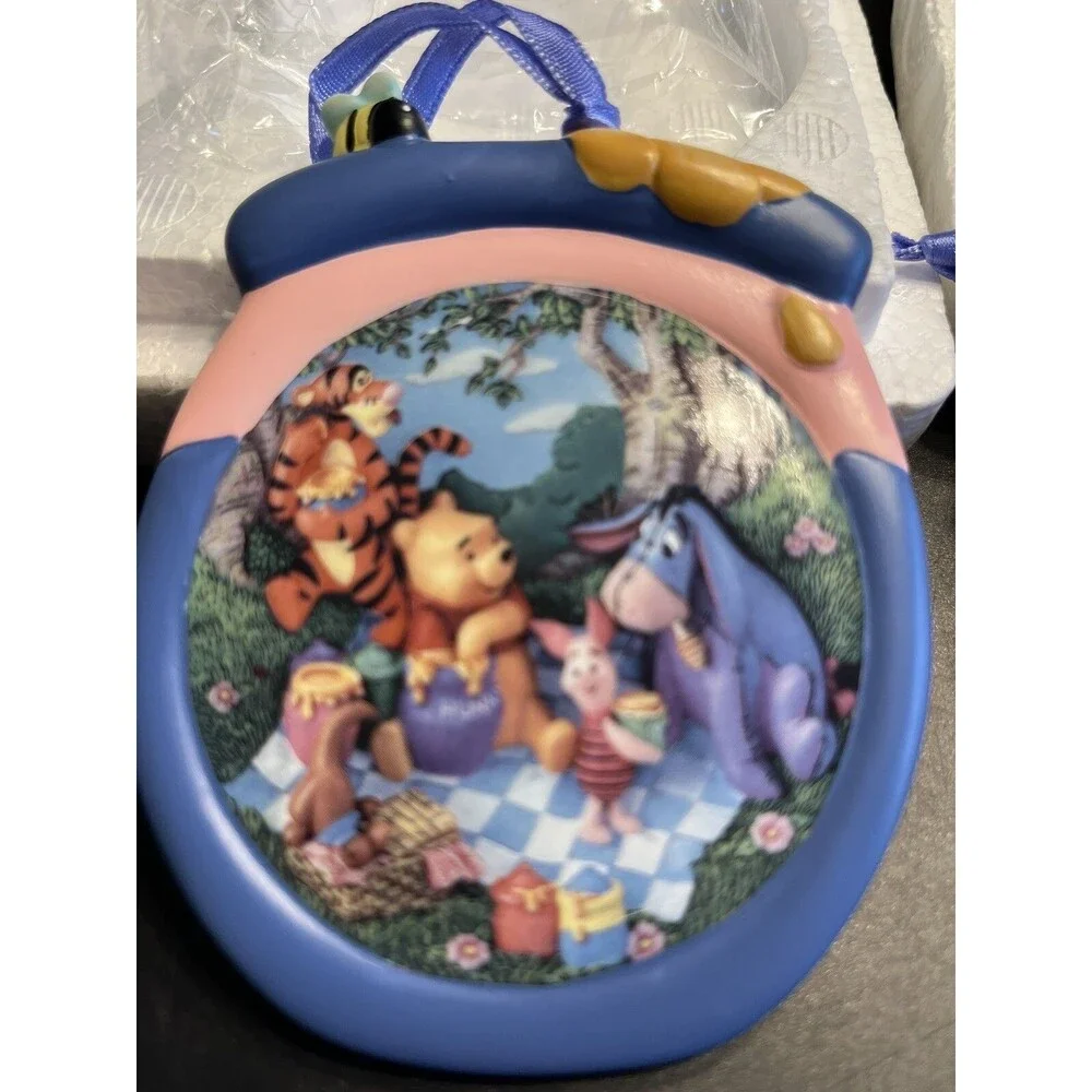 Disney Winnie the Pooh Bradford Editions Ornaments 4pc ~ A-04465 & A-08874